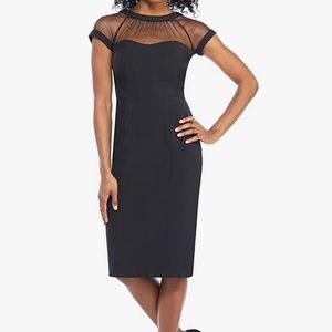 Maggy London illusion cap sleeve dress